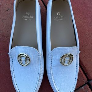 NEW Aigner Leather Loafers